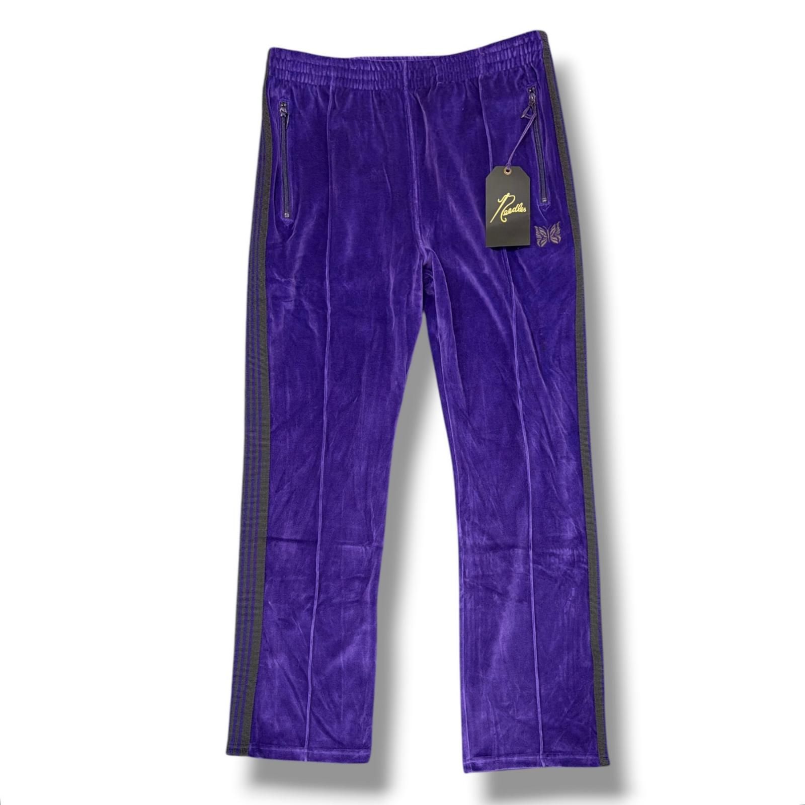 参考上代28600円 Needles NARROW TRACK PANT - C/PE VELOUR ベロア