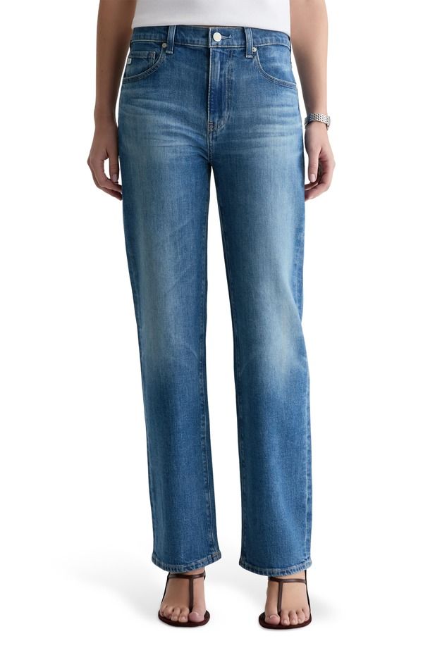 エージー レディース ボトムス デニムパンツ ストレート ジーンズ AG Brinley Mid Rise Straight Leg Jeans Owens Valley