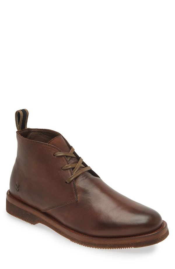 ジョンバルベイトス メンズ シューズ ブーツ・レインブーツ レザー John Varvatos Varick Leather Chukka Boot Wood Brown ブラウン