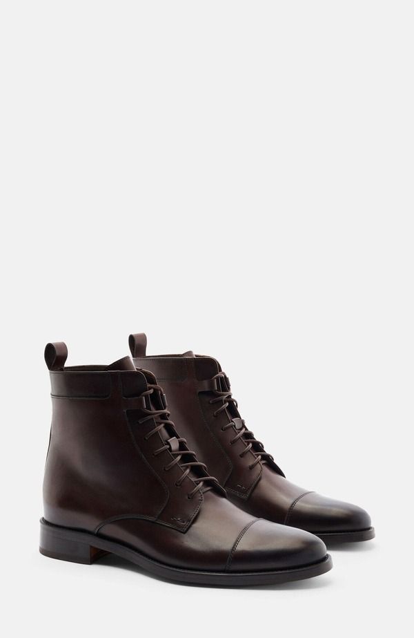 スカロッソ メンズ シューズ ブーツ・レインブーツ SCAROSSO Toto Boots Dark Brown Calf ブラウン