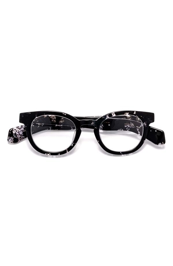 アイブブス レディース アクセサリー サングラス・アイウェア eyebobs Total Wit 45mm Round Readinglasses Black Crystal Clear Tortoi