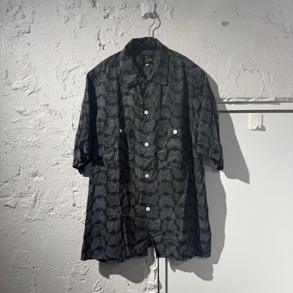 Needles ニードルス PAPILLON 総柄シャツ ペイズリー ブラック size:S 【表参道B07】