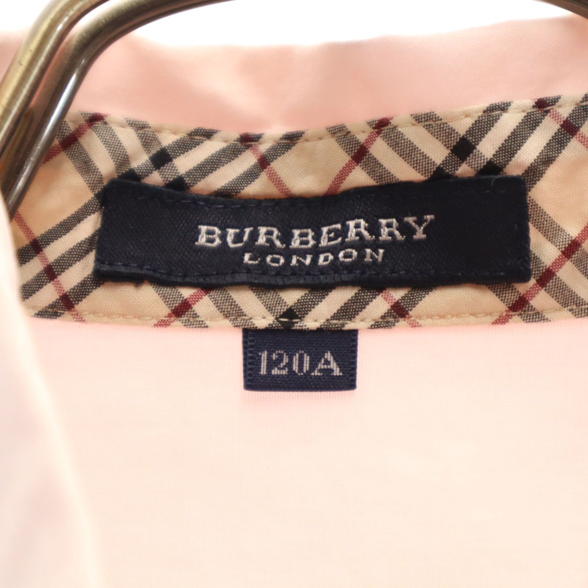 さ*ら様 バーバリー BURBERRY LONDON ワンピース 120 三陽商 BURBERRY LONDON バーバリーロンドン 長袖 コットンシャツ 120 ピンク