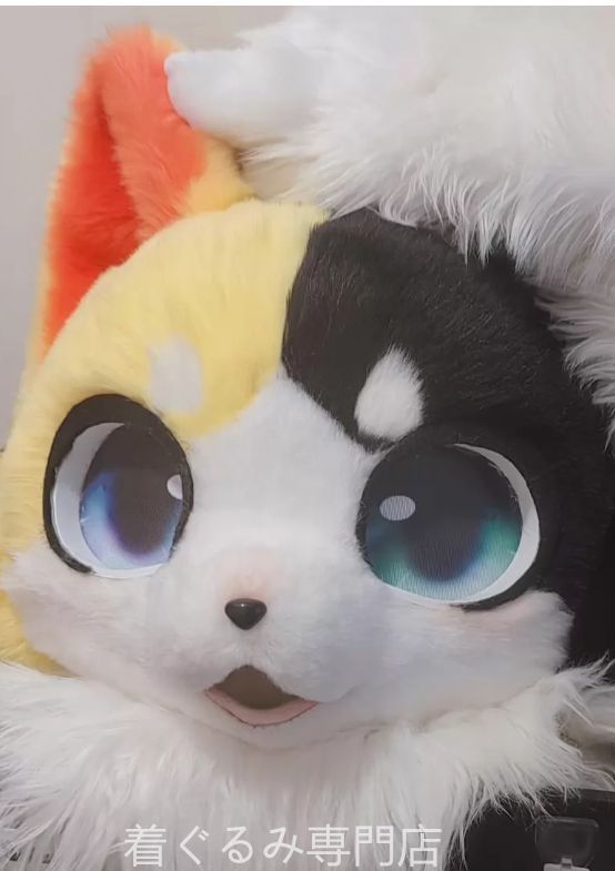 狼　犬　猫　着ぐるみ 　ヘッド ケモノ ファースーツ ぬいぐるみ コスプレ コスチューム Kurumi 一点物 D238