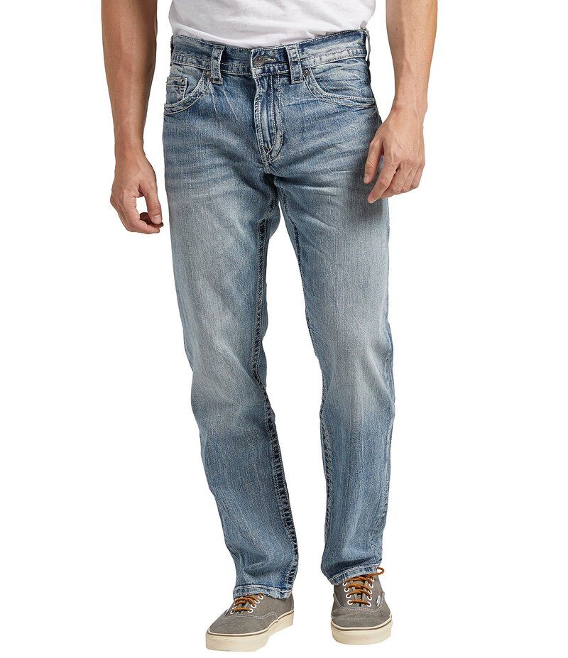 シルバー ジーンズ メンズ ボトムス デニムパンツ Silver Jeans Co Eddie Athletic Fit Tapered Legs Jeans Indigo インディゴ