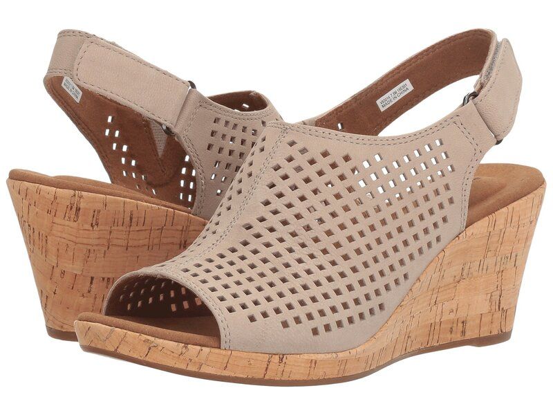 ロックポート レディース シューズ ヒール Rockport Briah Perf Sling Taupe Leather トープ