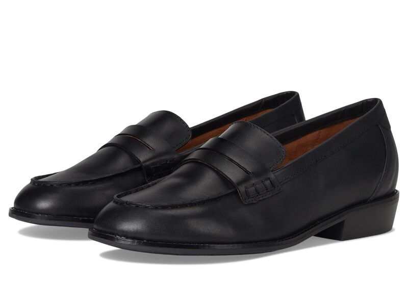 ロックポート レディース シューズ スリッポン・ローファー Rockport Elisea Black Leather ブラック