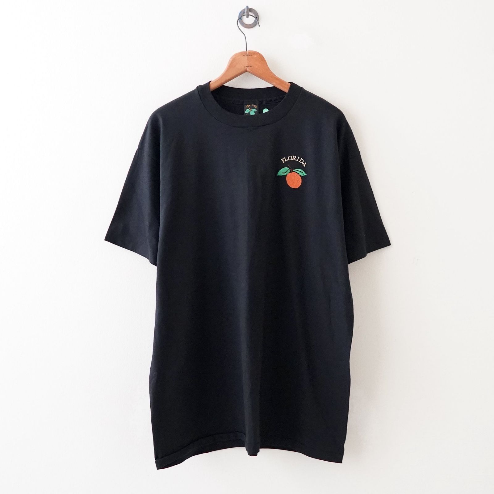 orange embroidery tee