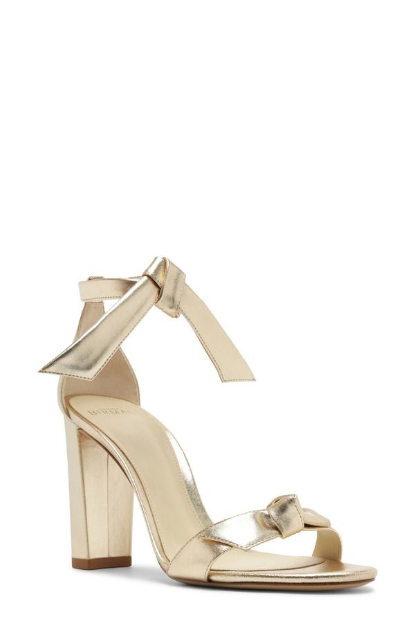 アレクサンドラバードマン レディース シューズ サンダル トール Alexandre Birman Clarita Metallic Sandal Golden メタリック