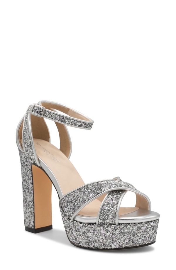 タッチアップ レディース シューズ ヒール プラットフォーム サンダル アンクル Touch Ups Jemmankle Straplatform Sandal Silver シルバー