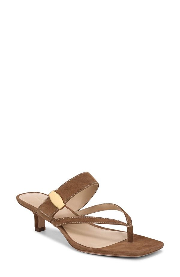 ヴェロニカ ベアード レディース シューズ ヒール サンダル Veronica Beard Salva Kitten Heel Sandal Chestnut