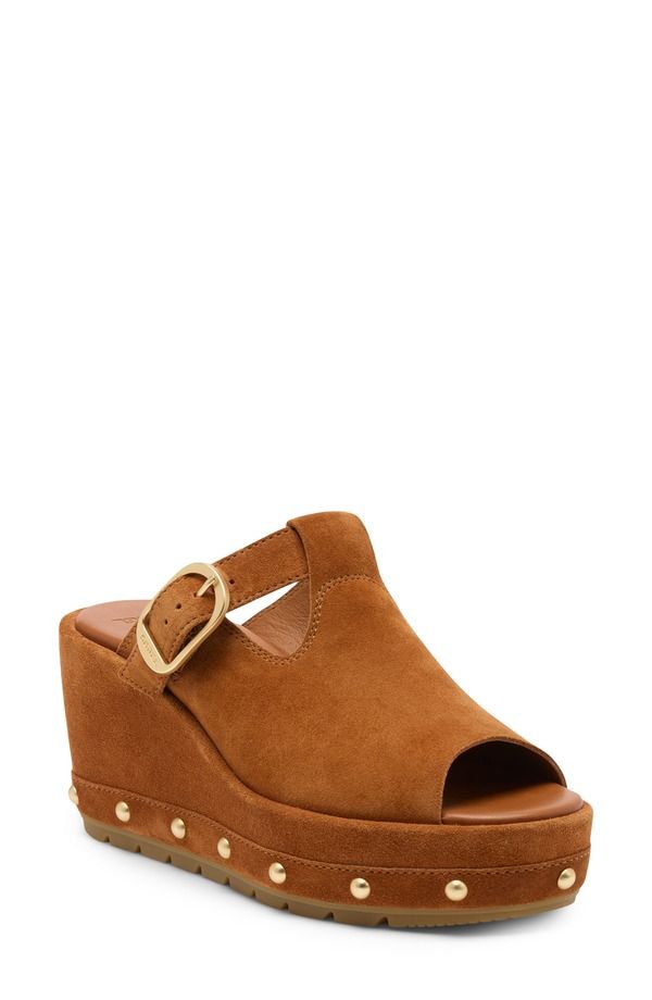 ソレル レディース シューズ ヒール プラットフォーム サンダル SOREL Sunpeak Studded Platform Wedge Sandal Iced Tea Gum