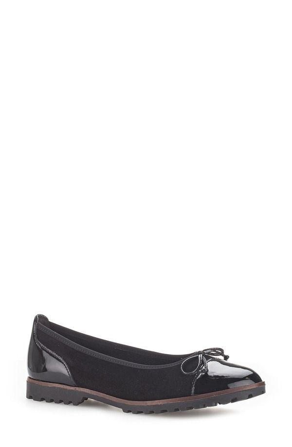 ガボール レディース シューズ パンプス Gabor Patent Bow Flat Black ブラック