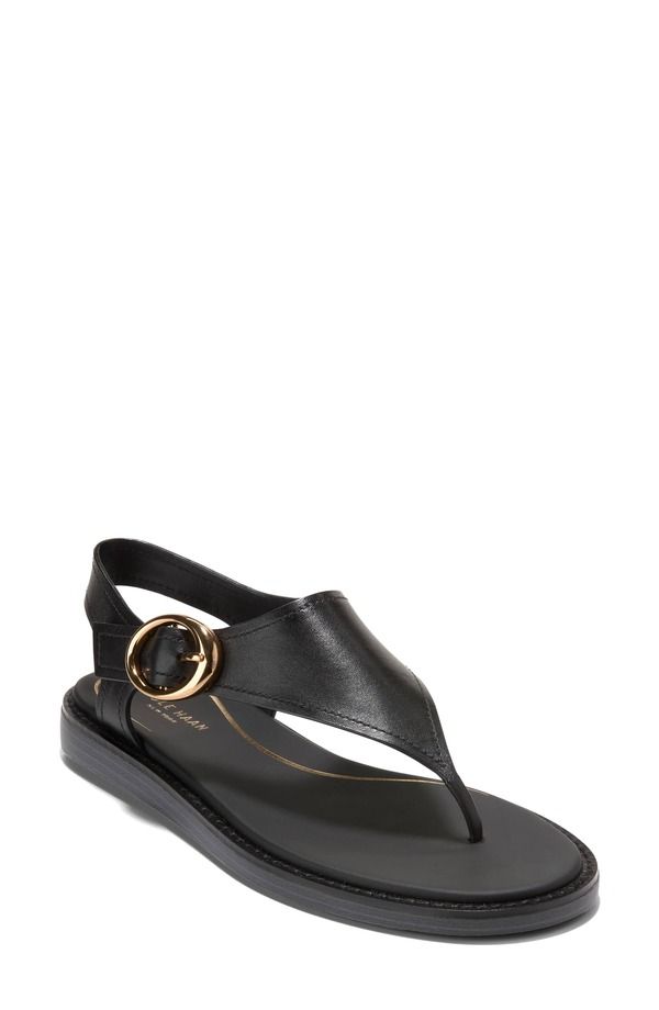 コールハーン レディース シューズ サンダル Cole Haan Kami Slingback Sandal Black Leather ブラック