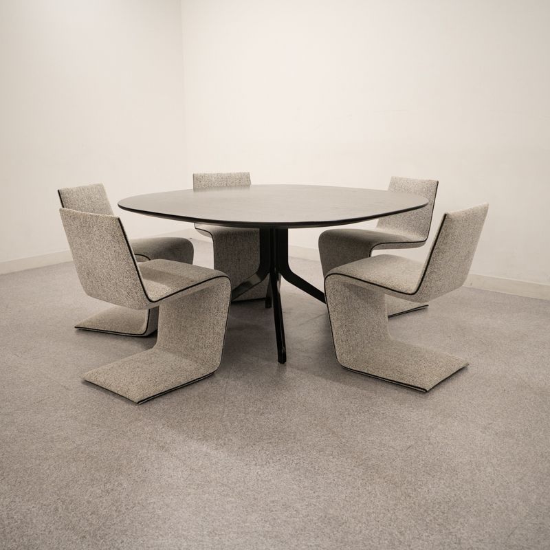 【美品】定価226万円 / Minotti / ダイニングセット / CLAYDON / PHILLIPS 5脚 / ホテルライク / モダン / ミーティング / ミノッティ