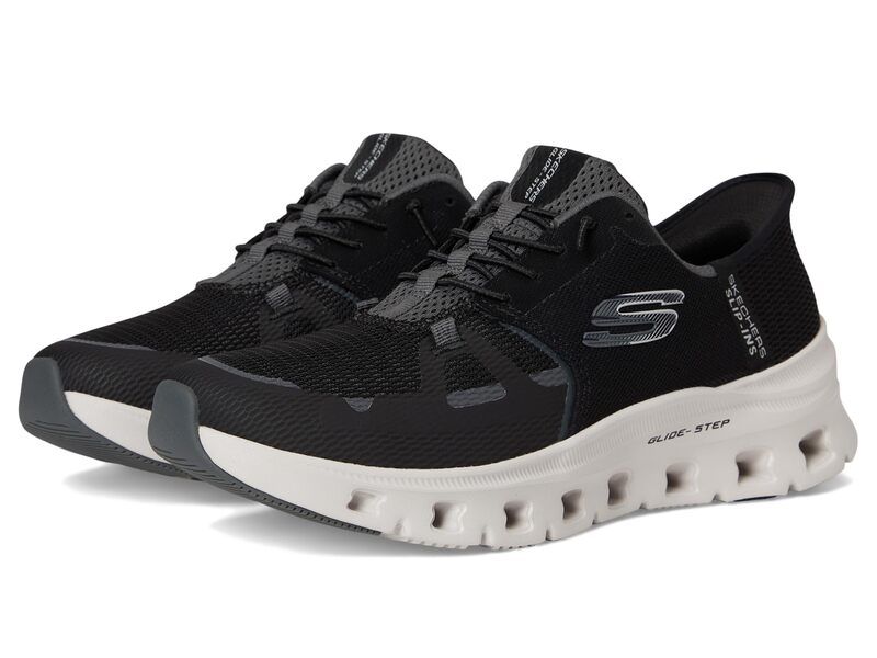 スケッチャーズ レディース シューズ スニーカー SKECHERS Glide Stepro Hands Free Slip Ins Black Charcoal ブラック