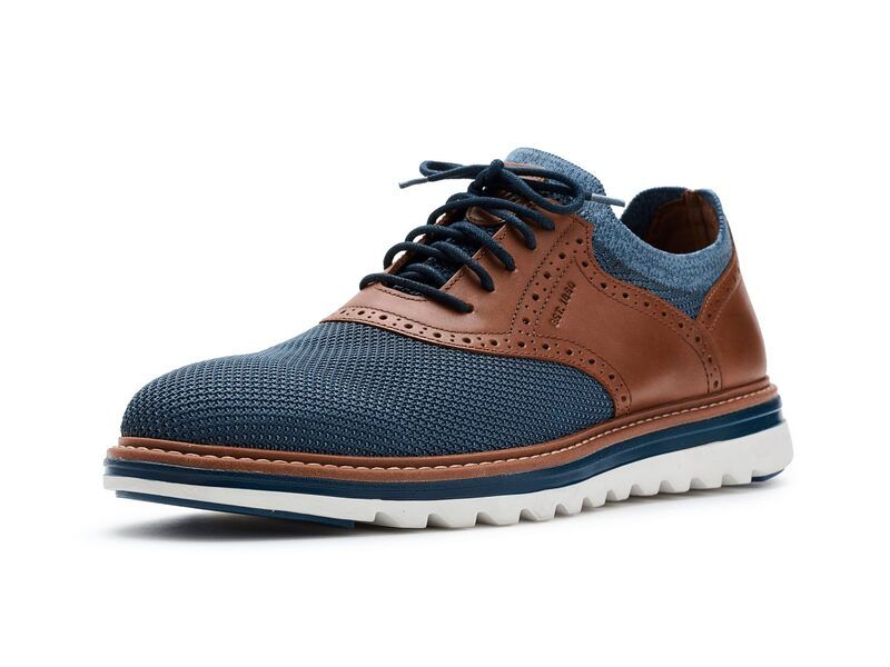 ジョンストンアンドマーフィー メンズ シューズ オックスフォード ニット Johnston Murphy Braxton Knit Saddle Navy KnitCogna ネイビー