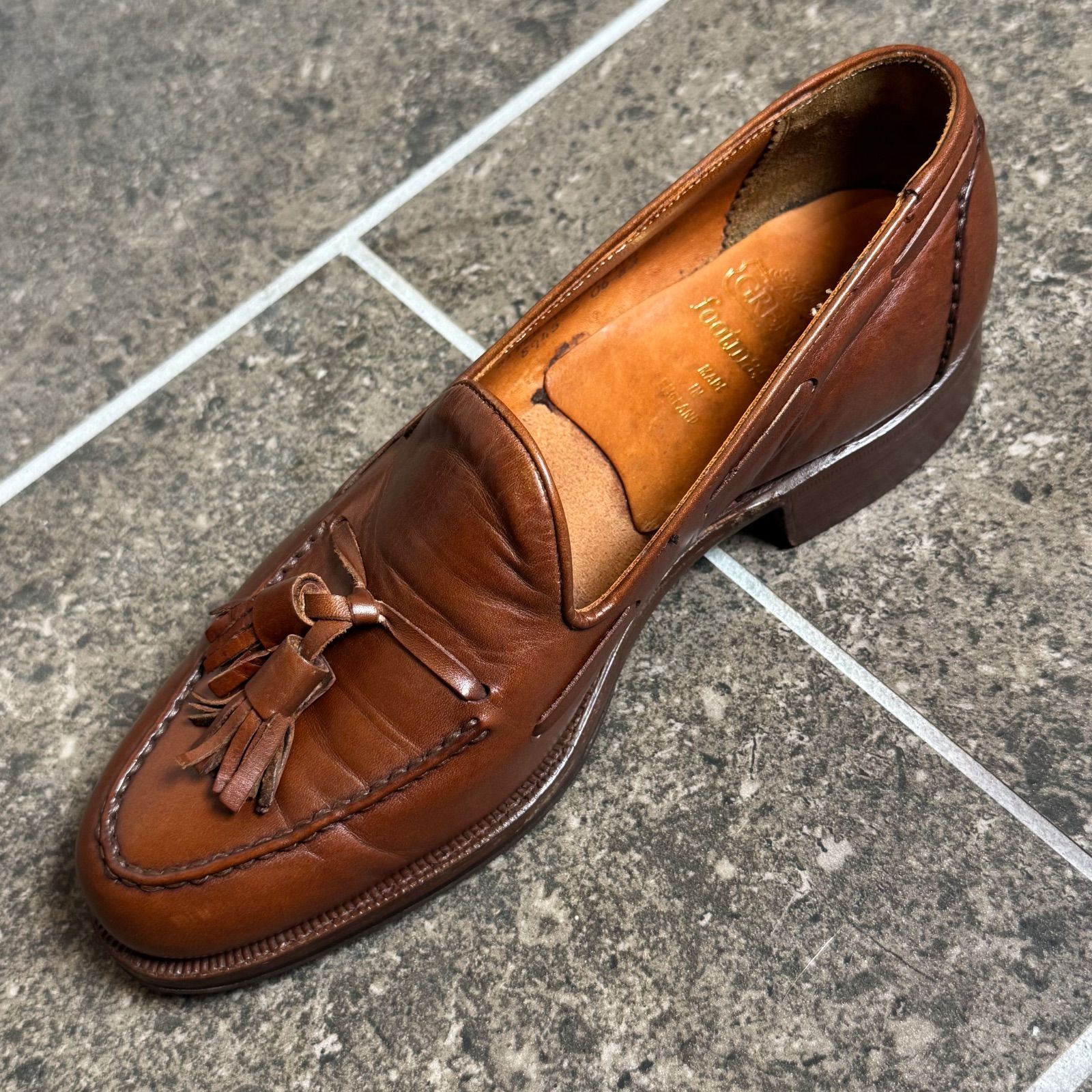 美品】GRENSON グレンソン Footmaster タッセルローファー 英国製 80