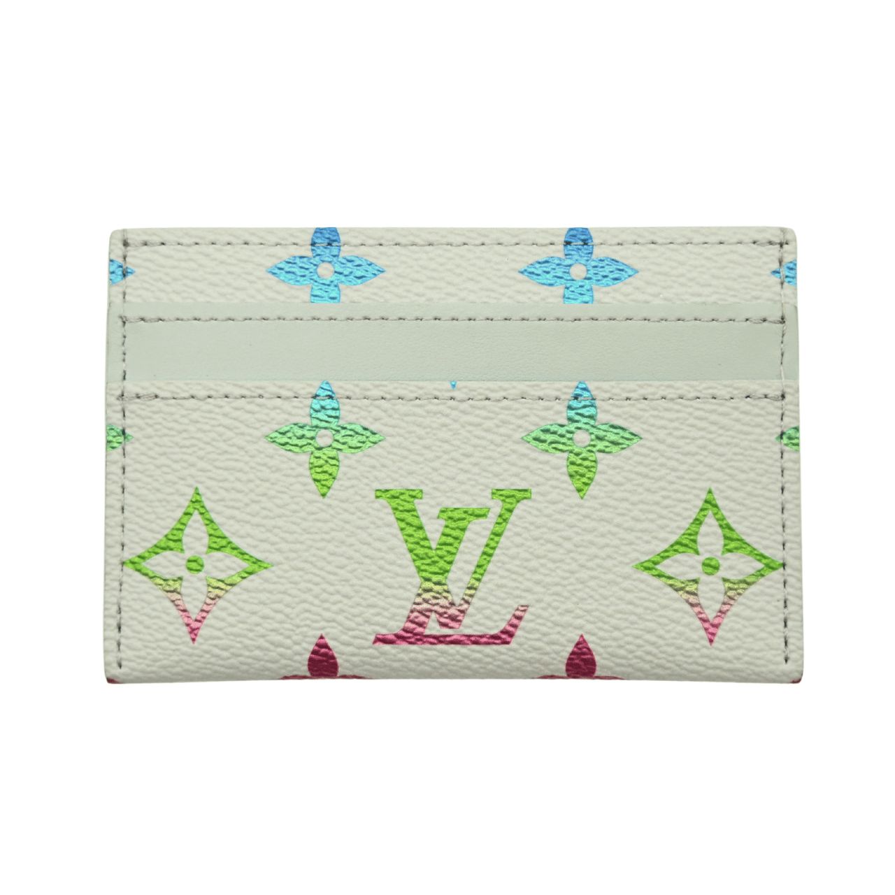 LOUIS VUITTON ルイヴィトン ポルトカルトダブル イリディセント グレー カードケース M14355 パスケース クレジットカードケース 名刺入れ マルチカラー グラデーション (31155)