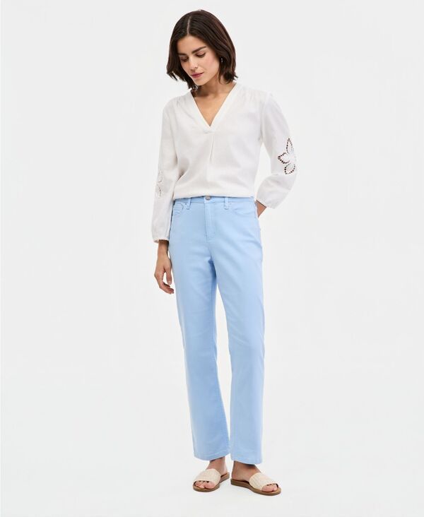 ジョーンズニューヨーク レディース ボトムス デニムパンツ ジーンズ Jones New York Womens MidRise Lexington Straight Jeans Breeze Blu