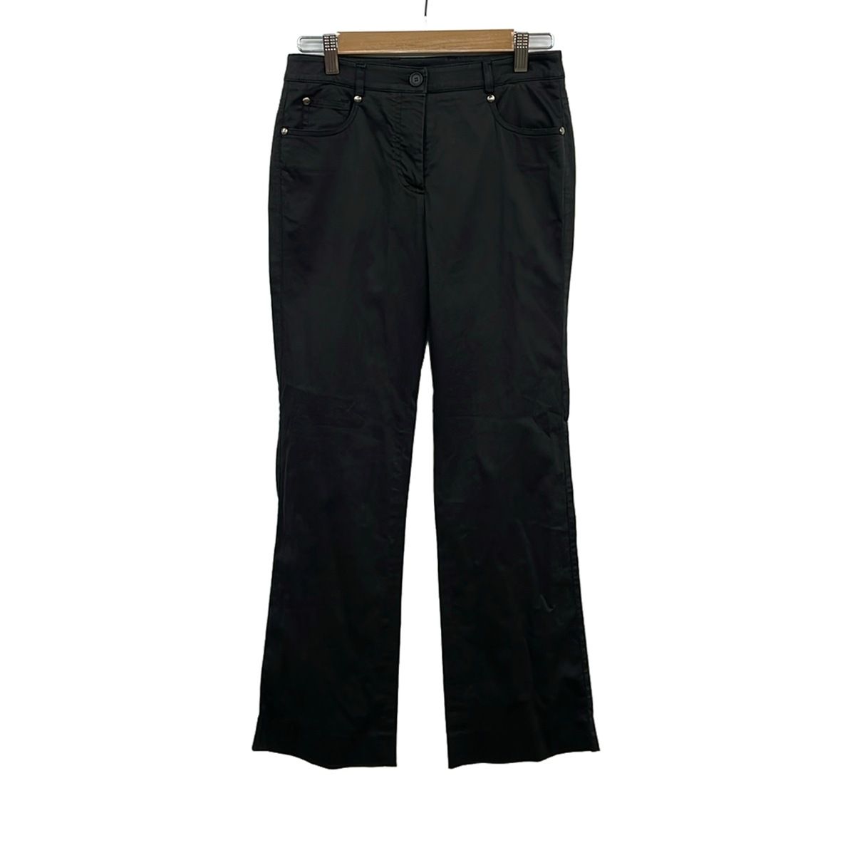 GIORGIOARMANI(ジョルジオアルマーニ) パンツ サイズ38 S レディース美品 - 黒 フルレングス