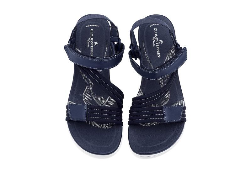 クラークス レディース シューズ サンダル Clarks Breezerae Sunavy Textile ネイビー