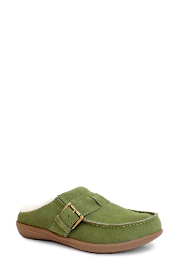レヴィタライン レディース シューズ サンダル Revitalign Siesta Faux Fur Lined Clog Olive オリーブ