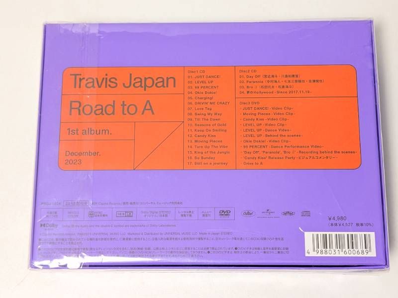 Travis Japan アルバム Road to A FC限定盤 2CD+DVD (ポーチ欠品