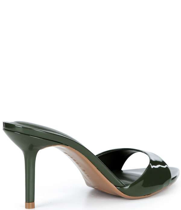 ジャンビニ レディース シューズ サンダル Gianni Bini Camrun Patent Almond Toe Stiletto Slide Sandals Very Verde