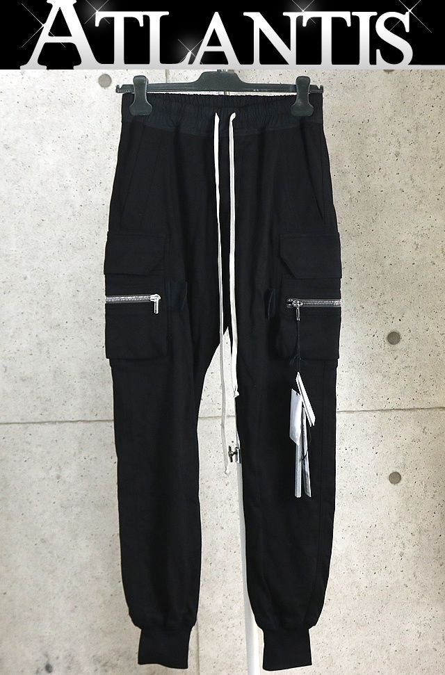 RICK OWENS 銀座店 リックオウエンス 新品 MASTODON CARGO マストドン カーゴパンツ size:48 黒 103754