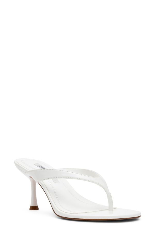 スティーブ マデン レディース シューズ ヒール Steve Madden Faroh Flip Flop White Patent ホワイト