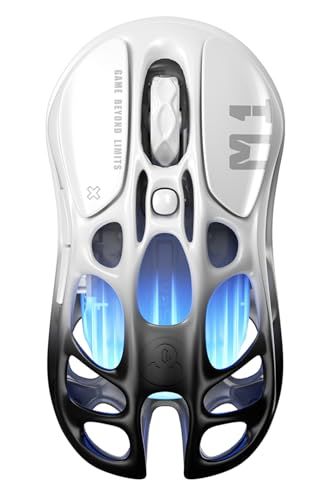 【国内正規品】GravaStar ゲーミングマウス 無線 有線 ワイヤレス 軽量 4Kポーリングレート 26000DPI 低遅延 高感度 2.4G/Bluetooth/USB有線 200時間連続使用 充電式 光るRGB 88g軽量 Mercury M1 pms