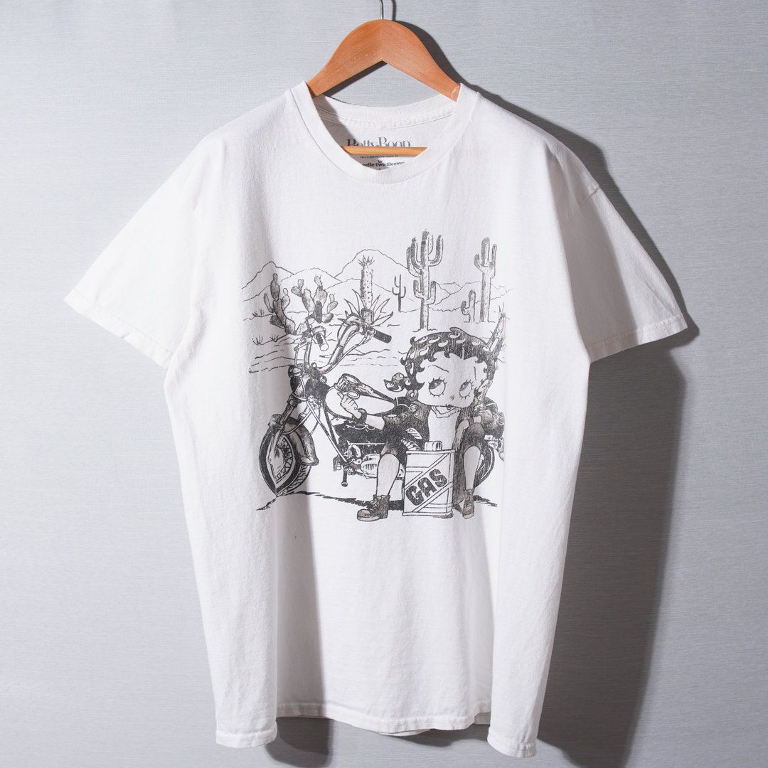 ベディちゃんです ベティ ブープ Betty Boop Tシャツ L ホワイト ベティちゃん キャラ