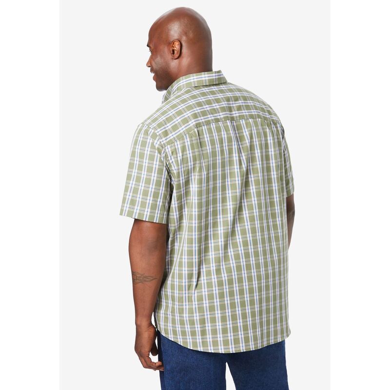 キングサイズ レディース トップス Tシャツ トール KingSize Mens Big Tall Short Sleeve WrinkleFree Sport Shirt Black ブラック