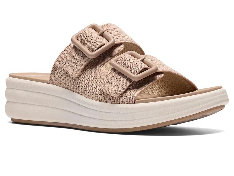 クラークス レディース シューズ ヒール Clarks Drift Faye Sand Textile サンド