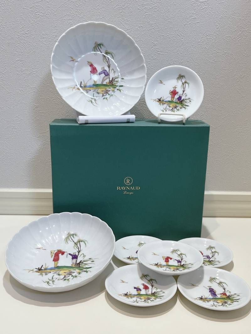 美品! Limoges リモージュ RAYNAUD レイノー シキオン 8点まとめ 皿 大 小