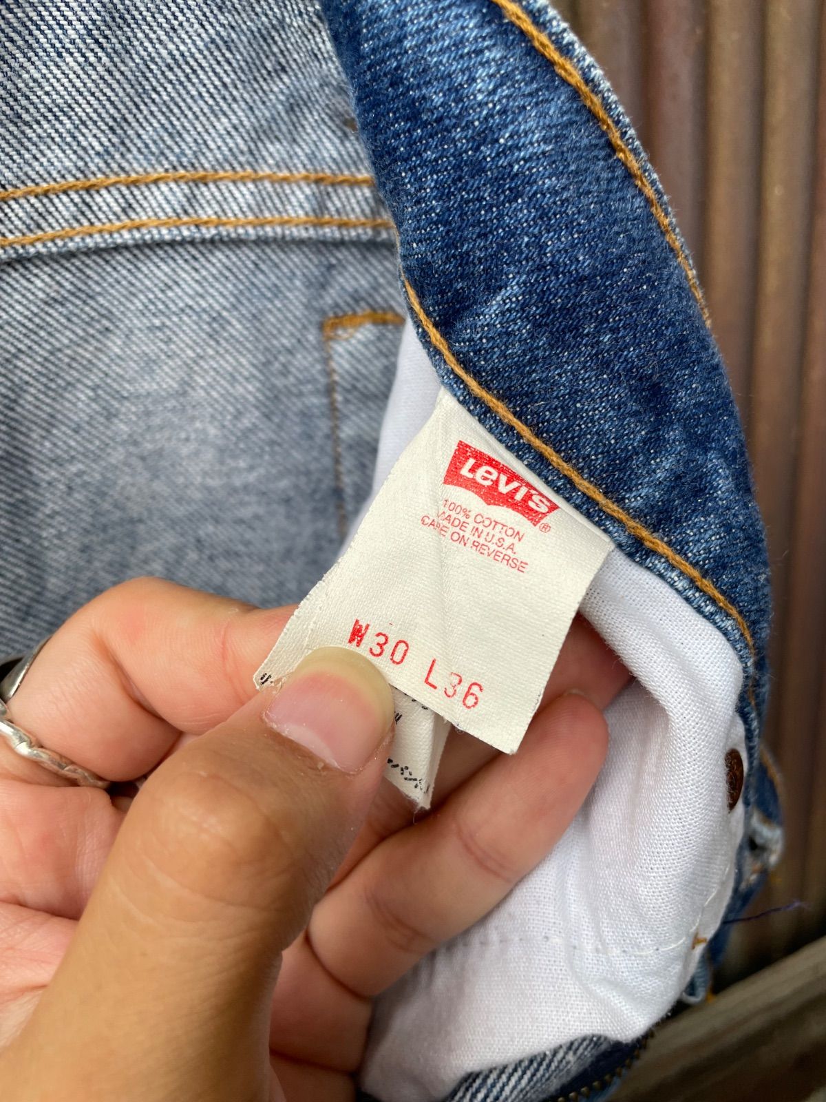 Levi's 505-0217 デニムパンツ(インディゴ・W30 L36・USA製) 12