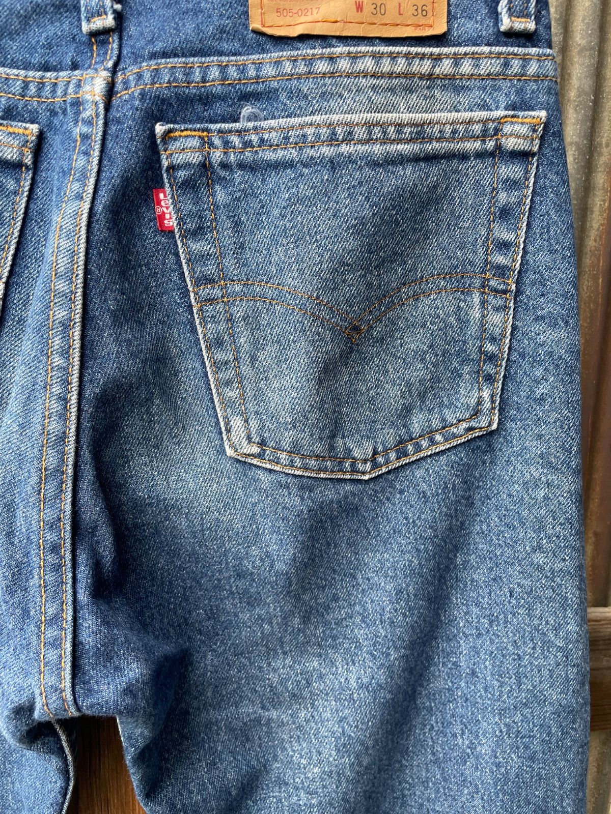 Levi's 505-0217 デニムパンツ(インディゴ・W30 L36・USA製) 9