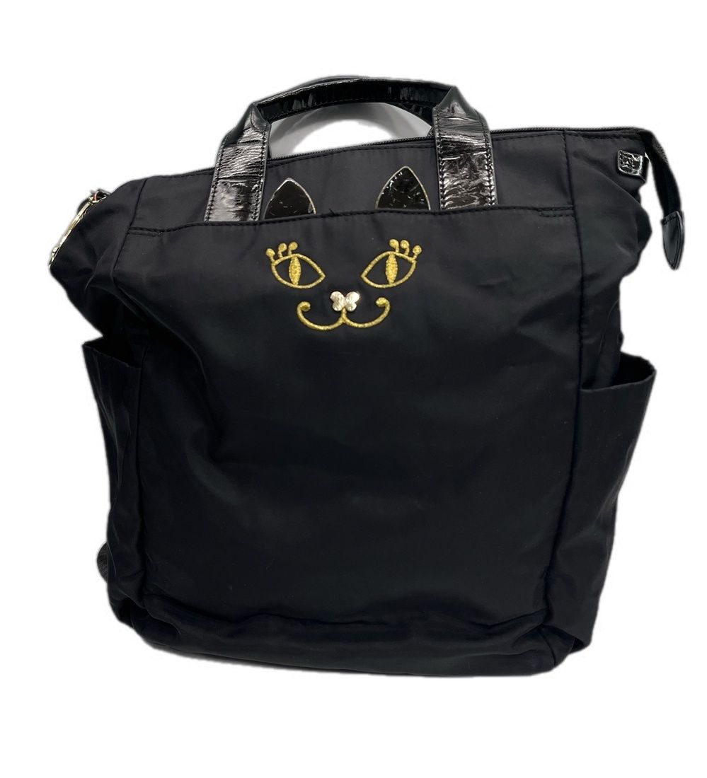 美品 ANNA SUI アナスイ リュック バックパック 2way　猫 アナスイ Anna Sui TITI ティティ ベーシック 2WAY リュック 猫 ねこ