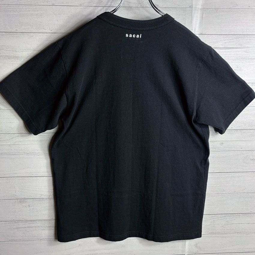 Sacai サカイ × Kaws カウズ センターロゴ Tシャツ 21SS サイズ3 Flock