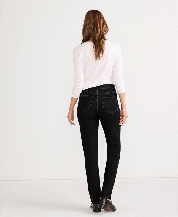 ランズエンド レディース ボトムス デニムパンツ ストレート ジーンズ Lands End Womens Mid Rise Straight Leg Jeans Black ブラック ランズエンド レディース ボトムス デニムパンツ ストレート ジーンズ Lands End Womens Mid Rise Straight Leg Jeans Black ブラック