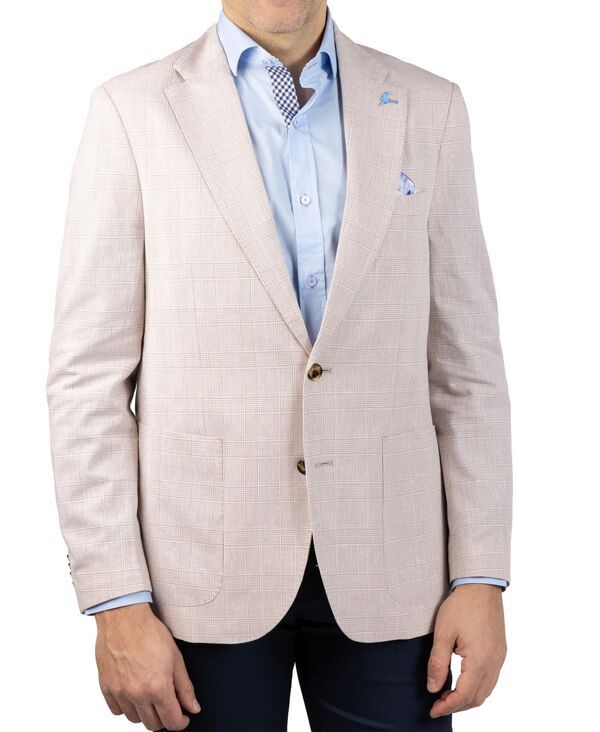 テーラーバード メンズ アウター ジャケット・ブルゾン コート Tailorbyrd Mens Check Sport Coat Khaki カーキ