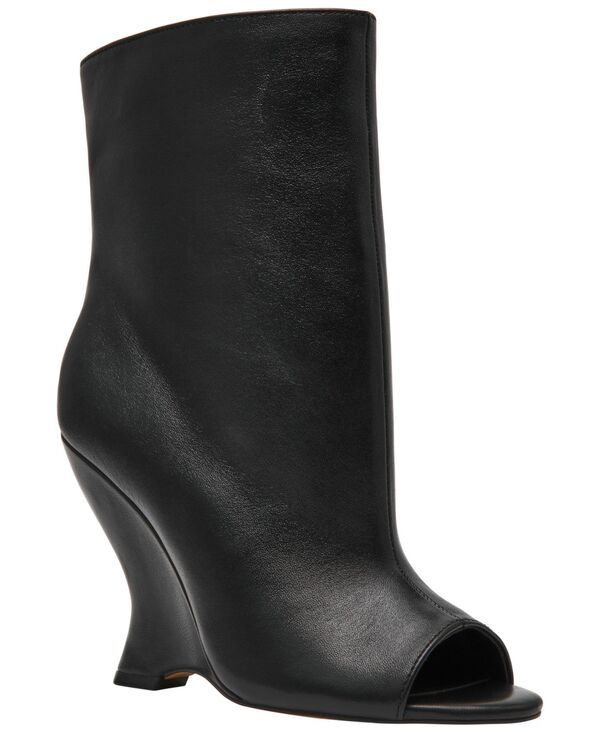 スティーブ マデン レディース シューズ ブーツ・レインブーツ Steve Madden Womens Rylix Sculpted Wedge Booties Black Leather ブラック