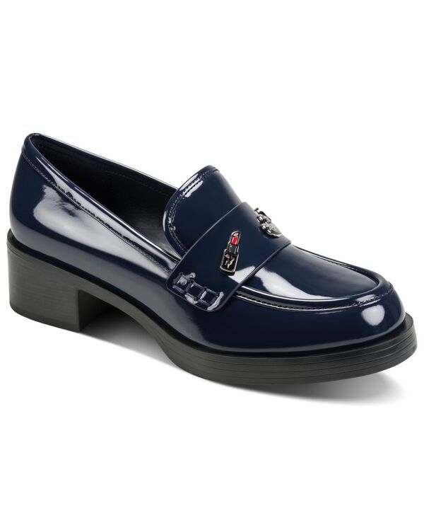 カール ラガーフェルド レディース シューズ スリッポン・ローファー KARLAGERFELD PARIS Womens Caiza SlipOn Loafers New Navy Patent ネイ
