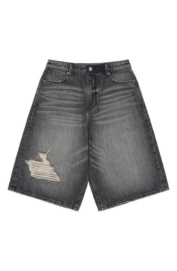 アールティーエー メンズ ボトムス デニムパンツ ショートパンツ RtA Gustavoversize Denim Bermuda Shorts ASH FADED アッシュ