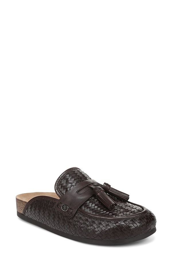 サムエデルマン レディース シューズ スリッポン・ローファー Sam Edelman Astrid Weave Tasseloafer Mule Women CAFE NOIR