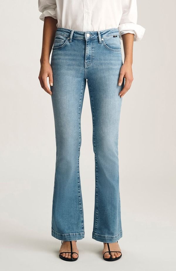 マーヴィ ジーンズ レディース ボトムス デニムパンツ Mavi Jeansydney Mid Rise Flare Jeans MID BLUE FEATHER BLUE ブルー