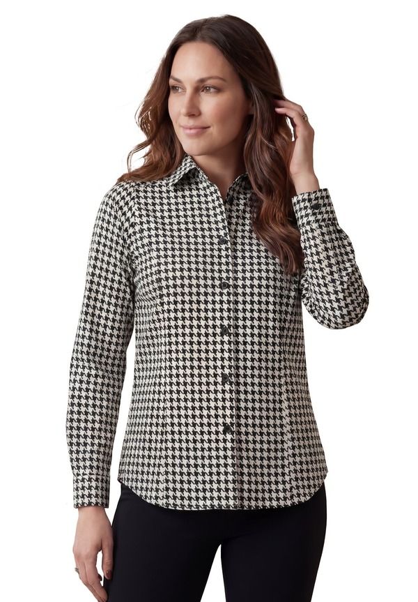 ジェシカロンドン レディース トップス シャツ ボタンダウン プラスサイズ コットン ダウン Jessica London Stretch Cotton Poplin Button Down Shir