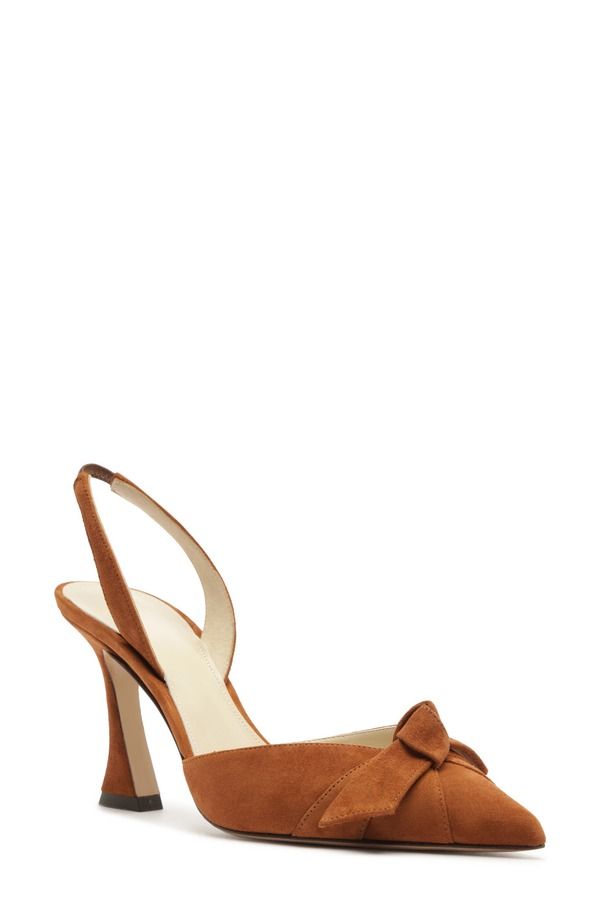 アレクサンドラバードマン レディース シューズ スニーカー Alexandre Birman Clarita Pointed Toe Slingback Pump ESPRESSO
