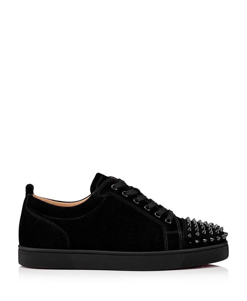 クリスチャン・ルブタン メンズ シューズ スニーカー Christian Louboutin Mens Louis Junior Spikes Low Sneakers Black ブラック
